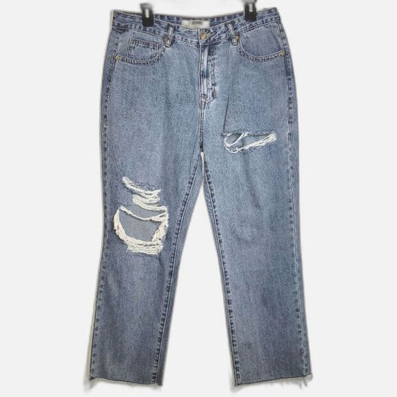 New Rock & Roll High Rise Straight Cropped Jeans 32 - Picture 1 of 14